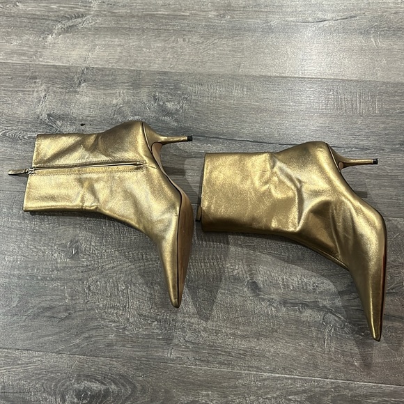Zara Metallic Gold Ankle Bootie Women’s size 41 - Picture 3 of 10